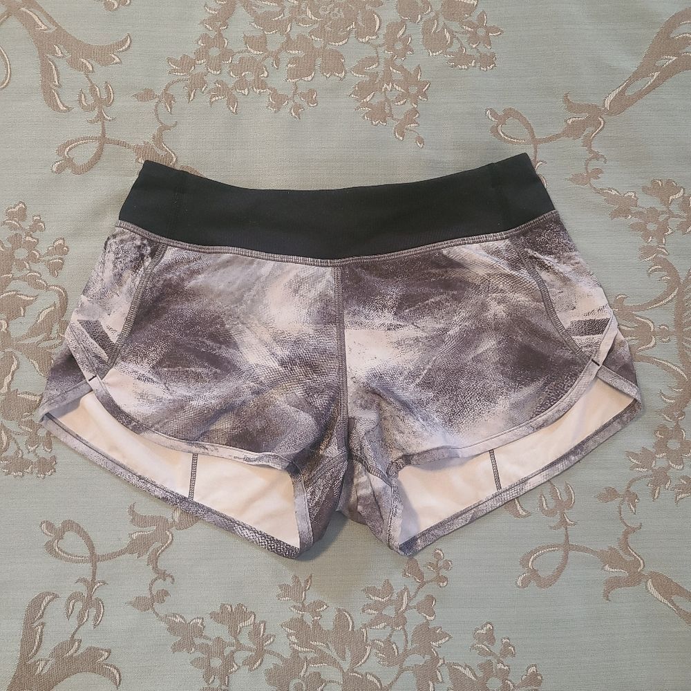 Ivivva by Lululemon Speedy Shorts Black White Girl's Size 12